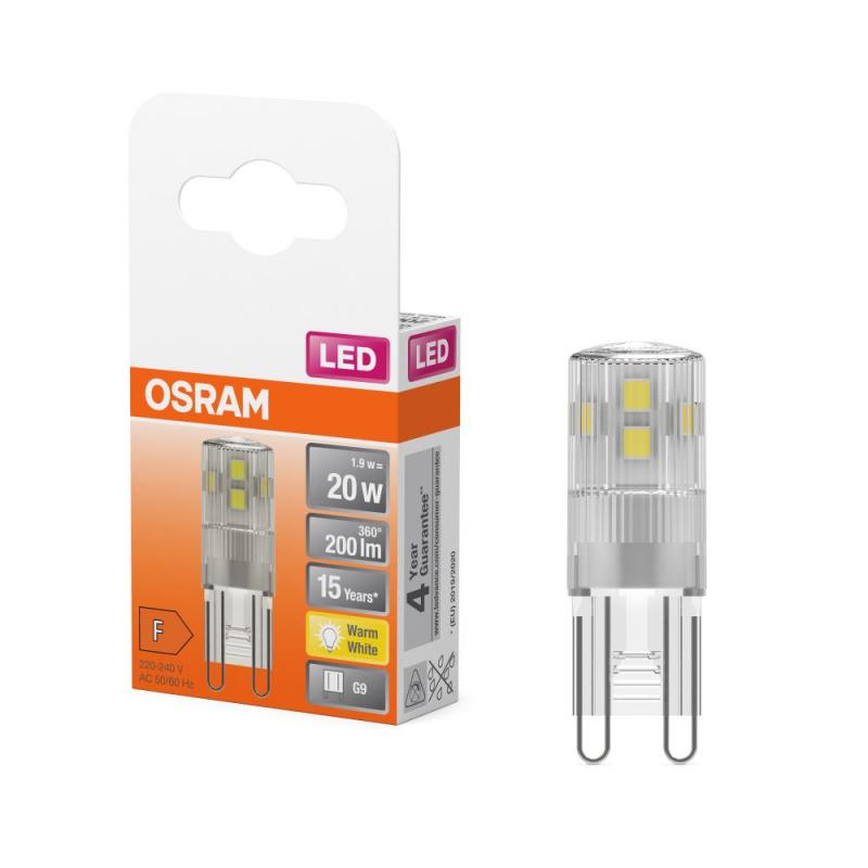 OSRAM LED PIN G9 Stiftsockel 1,9W wie 20W warmweißes Licht